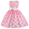 thumbnail image 5 of WOLLED Flower Girl Princess Dresses Kids Baby Summer Sleeveless Polka Dot Party Gown Toddler Bowtie Birthday Dress for 2-8 Years, 5 of 9