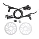 thumbnail image 1 of Frenos de disco hidráulicos para bicicleta eléctrica, juego de frenos de disco de presión de aceite delantero y trasero de 4 pistones para modificación, 2 uds. YUNYI BRAND  Deportes, 1 of 8
