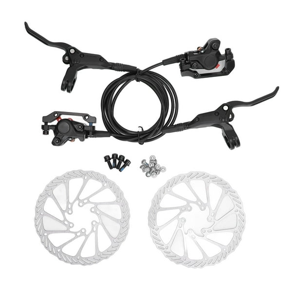Frenos de disco hidráulicos para bicicleta eléctrica, juego de frenos de disco de presión de aceite delantero y trasero de 4 pistones para modificación, 2 uds. YUNYI BRAND Deportes