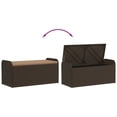 thumbnail image 5 of vidaXL Banc de Rangement avec Coussin Brun 115x51x52 cm Rotin Poly, 5 of 5