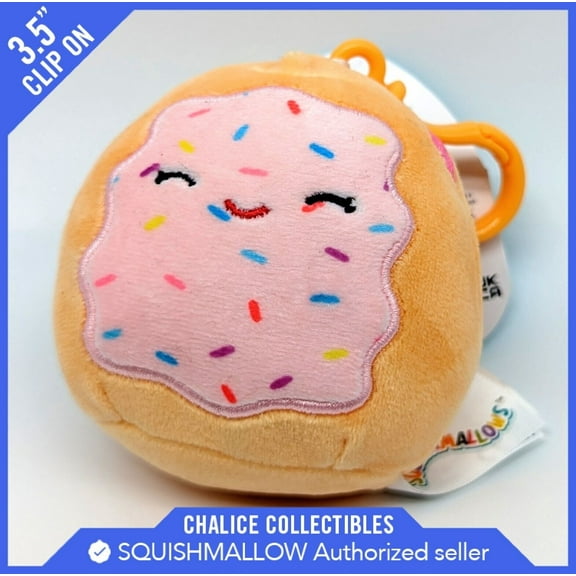 Squishmallow Kellytoy Plush Sp Food Fresa as Pastry Clip On Keychain 3.5" NWT
