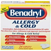 Pfizer Benadryl Allergy & Cold, 24 ea