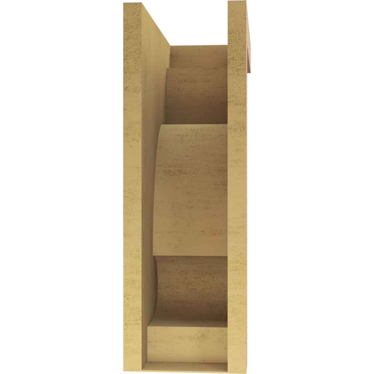 10"W x 20"D x 30"H Classic Alma Rough Cedar Woodgrain TimberThane Corbel, Primed Tan