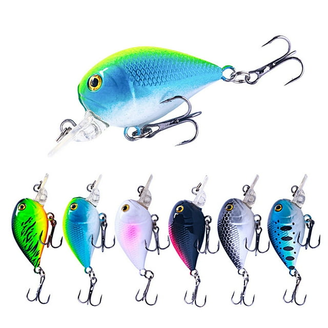 5CM/5.5G 7CM/13.5G Bionic Bait Simulation Design Fine Texture Sharp Hook 3D Realistic Fisheye Bright Color Fishing Lightweight Bionic Crank Little Fatty Lure for Fishing