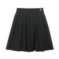 thumbnail image 7 of Elainilye Fashion Pleated Skirt Fancy High-Waist Slim Elastic Casual Pleated Frilly Skirt,Black, 7 of 7