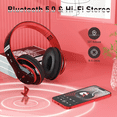 thumbnail image 2 of Audifonos Bluetooth Diadema Inalámbrico Y Con Cable Com Mic Negro/Rojo, 2 of 4