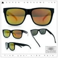 thumbnail image 2 of Mens Polarized Color Mirror Sport Horn Rim Plastic Rectangle Sunglasses Black - Orange Mirror, 2 of 8