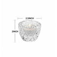 thumbnail image 5 of Mainstays Diamond 2in1 Glass Home Candle Holder 4pack, 5 of 5