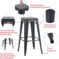 thumbnail image 2 of Dkelincs 30 Inch Metal Bar Stools Set of 4 Modern Counter Height Kitchen Bar Chair Backless Stackable Chair, Black, 2 of 8
