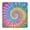 Rainbow Tie Dye-1, variant on Colorful Paint Burst Pattern Square Fitted Tablecloth with Elastic Edge,Square Table Cover,Washable Elastic Table Cover for Home Kitchen Party Decor 34"x34"