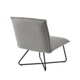 thumbnail image 6 of Linon Kinard Pillow Accent Chair with Black Metal Legs, Gray Sherpa, 6 of 9