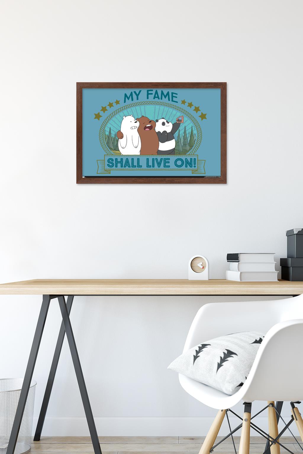 We Bare Bears - Fame Wall Poster, 14.725" x 22.375", Framed