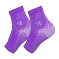 thumbnail image 4 of 3Pair Neuropathy Socks Toeless Compression Socks Breathable Comfortable Ankle Socks Relief Athletic Socks For Arch & Heel,Unisex/Purple/S, 4 of 6