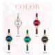 thumbnail image 1 of Relojes de cuarzo con esfera pequeña y diamantes para mujer, reloj de pulsera de cristal con vendaje, reloj de pulsera de lujo de marca para mujer, 1 of 5
