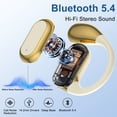 thumbnail image 3 of Wireless Earbuds Bluetooth 5.4,Noise Cancelling Headphones 40H Playtime IPX7 Waterproof Open-Ear Earphone Headset w/ Ear Hooks&Charging Case True Wireless Earbuds Compatible for iPhone Android,Yellow, 3 of 7