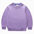 thumbnail image 4 of TOWED22 Kids Cotton Sweatshirt Basic Thin Long Sleeve Crewneck Pullover for Toddler and Girls Tops,3-4 Y, 4 of 4