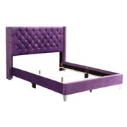 Glory Furniture Julie G1921-QB-UP Queen Upholstered Bed, Purple