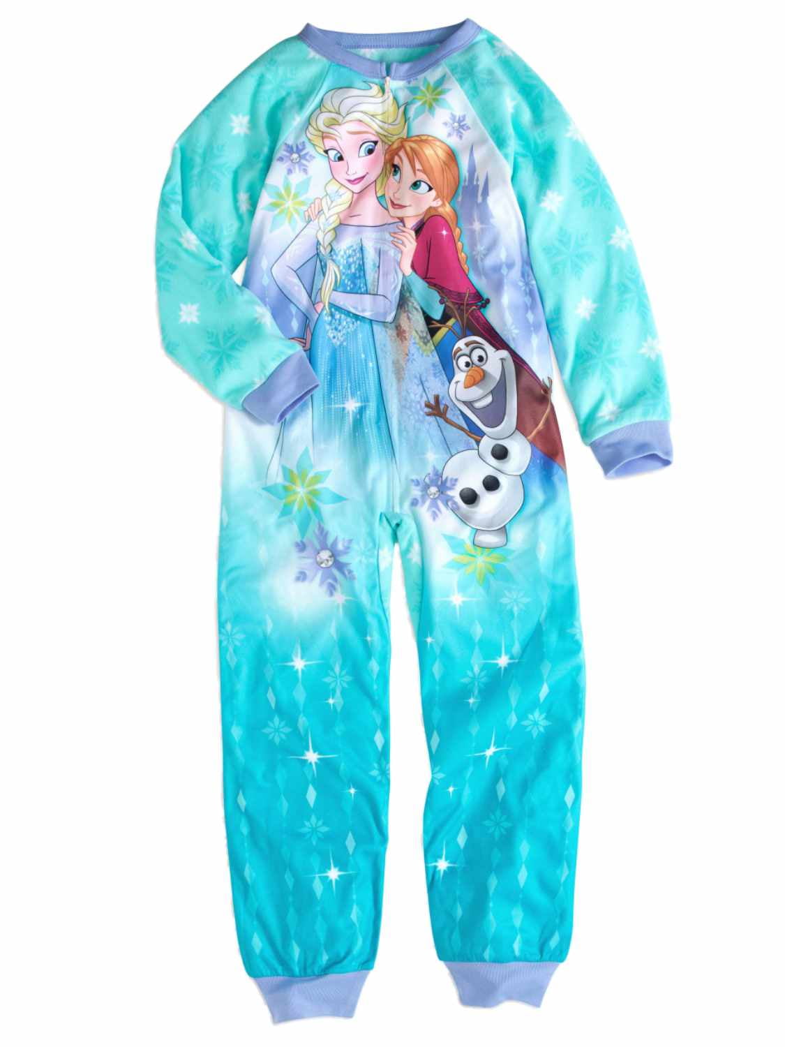 7//8 Disney Frozen Anna Elsa and Olaf Cozy Coat Pajama Set Girls