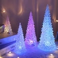 thumbnail image 6 of Tyidzon Acrylic Lighted Christmas Tree 8.2" Colorful LED Night Light Xmas Table Top Holiday Decoration Color Changing Light up Glitter Tabletop Figurine for Party Props, 6 of 8