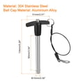 thumbnail image 2 of Unique Bargains T Handle Lock Pins, 25/64' Pin Dia. 3-35/64' Usage Length Stainless Steel Push-Button Quick Release Pin, 2 of 5