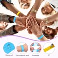 thumbnail image 3 of Uxcell 100Pcs Pulseras de papel para eventos, pulseras impermeables coloridas para construcción de equipos, parque de diversiones, concierto e identificación, oro, 3 of 6