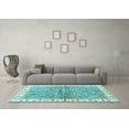 thumbnail image 3 of Ahgly Company Indoor Round Oriental Light Blue Traditional Area Rugs, 3' Round, 3 of 4