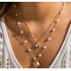 thumbnail image 2 of 2 Collares Brillante y Joyería de Playa de la Mujer Ajustable Capa Collar de Perlas A Toda la Ropa Verano Océano Collar, 2 of 7