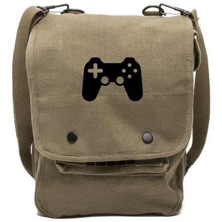 playstation 4 controller Canvas Crossbody Travel Map Bag Case in Olive
