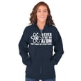 thumbnail image 3 of Never Trust an Atom Science Nerd Geek Zip Up Hoodie Men's Women's Brisco Brands L, 3 of 6