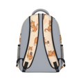 thumbnail image 3 of Orange Cat and Yarn Beige Pattern Backpack for School, Cute School Bag with Adjustable Shoulder Straps and Padded Back, 15.3"x11"x6.7", 3 of 5