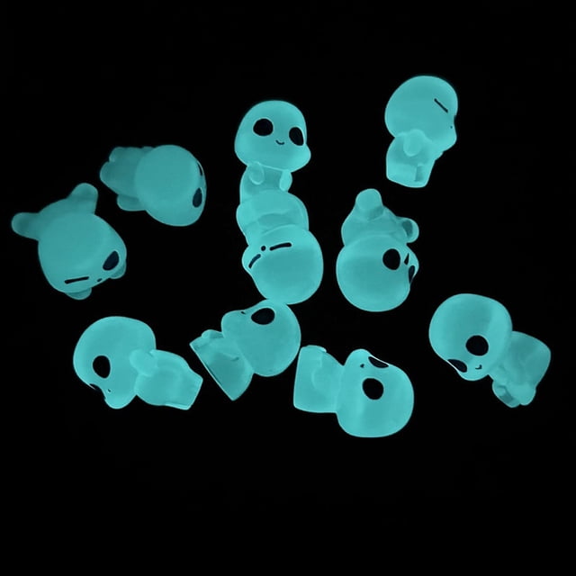 Estatuas de hadas de jardín luminoso DYNWAVEMX 10 piezas figuras de artesanía decoración de patio trasero para estante de escritorio macetero granja Luz azul
