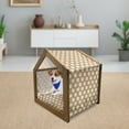 thumbnail image 3 of Tan Pet House, Big Polka Dots on Grunge Backdrop Off White Shabby Simple Old Fashioned Distressed Retro, Outdoor & Indoor Portable Dog Kennel with Pillow and Cover, 5 Sizes, Tan Cream, by Ambesonne, 3 of 5