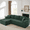 Green, variant on GNIXUU 103” W Corduroy Boneless Couch, L-Shaped Sectional Sofa with Left Facing Chaise, Comfy Memory Foam Cloud Compression Couches for Living Room Home Office, No Assembly,Beige