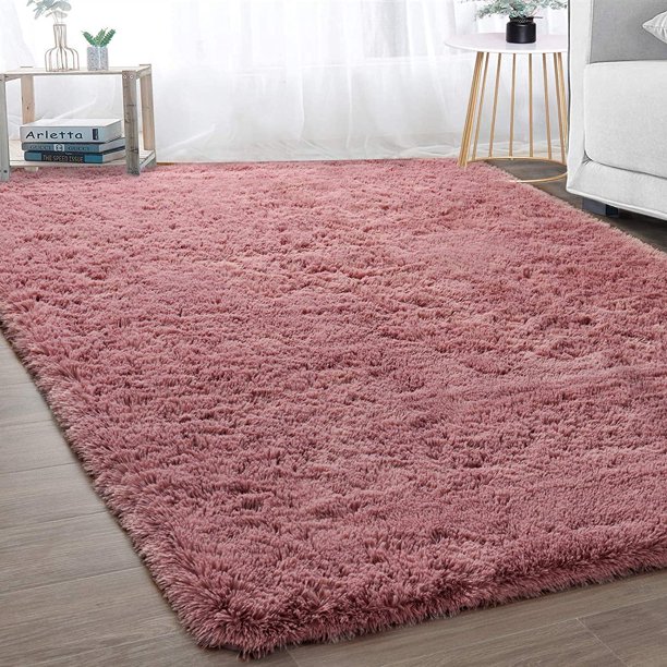 Merelax Alfombra suave y moderna para interiores, para dormitorio, sala de estar, habitación de niños, decoración del hogar, alfombras de piel peludas y esponjosas antideslizantes, cómoda alfombra par