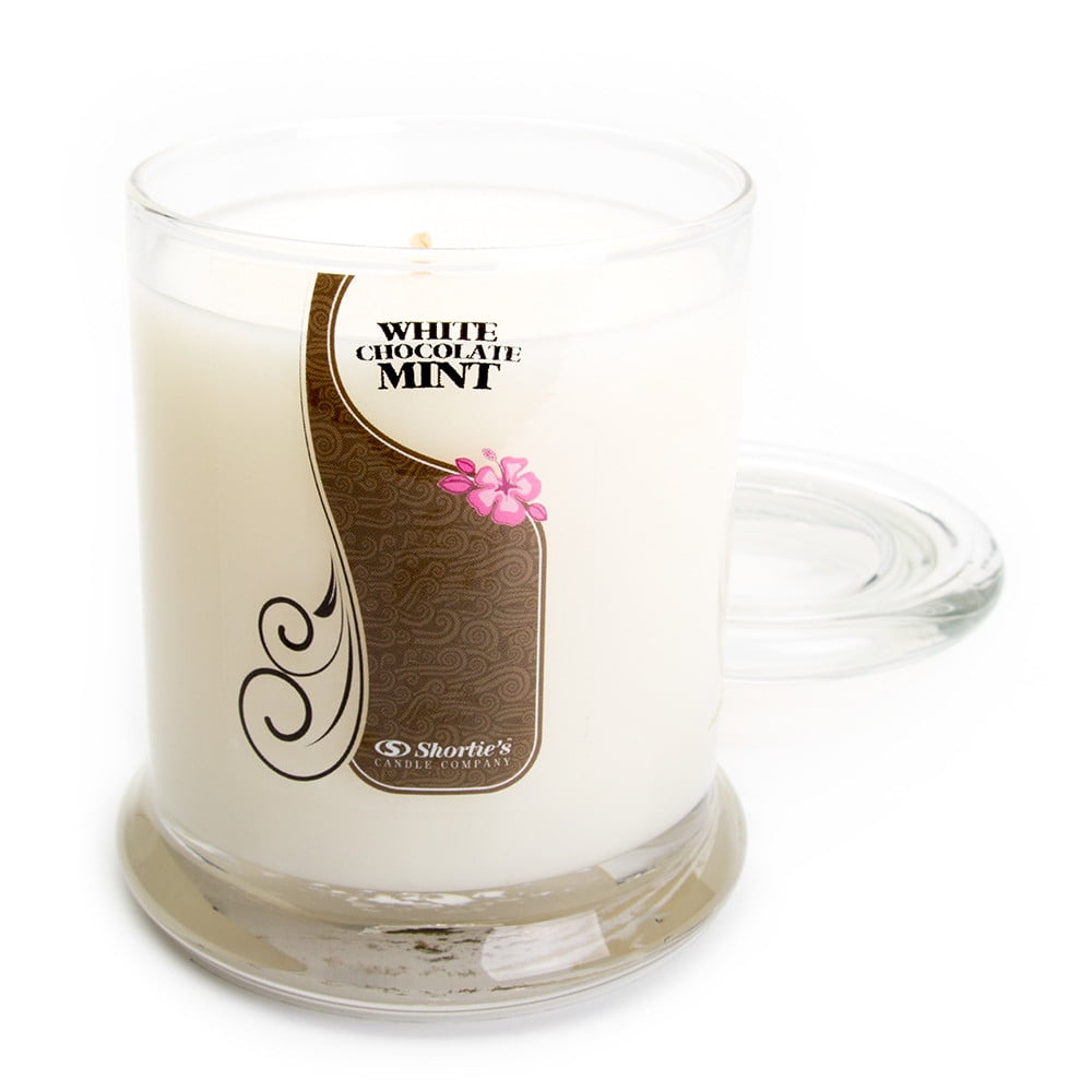 White Chocolate Mint Candle Medium White 10 Oz. Highly Scented Jar