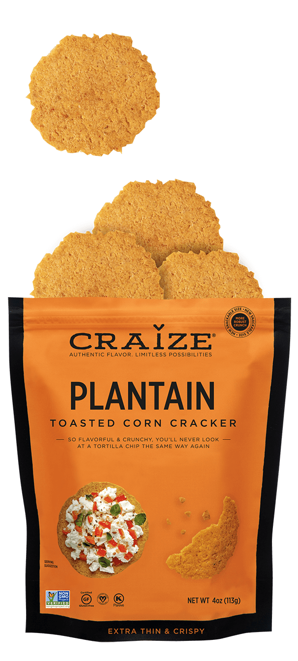 Craize Toasted Corn Cracker Plantain (2 pack)