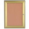 Aarco Products WFC3624G 1-Door Water Fall Style Bulletin Board - Gold