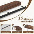 thumbnail image 3 of Eshoma Rustic Fireplace Mantel Shelf Handcrafted 100% Solid Pine Wood Wall Mounted Farmhouse Fireplace Mantel Shelf - Floating Fireplace Mantels - 60 inch, 3 of 5