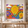 thumbnail image 5 of Floral Garden Smiling with Face Closed Crescent Shaped, Mystical Fantasy for Space Lovers, Galaxy Room Decor, Mother'S Day Gift, Tapestry Wall Hanging for Bedroom and Dorm, 5 of 7
