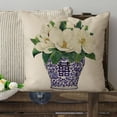 thumbnail image 4 of Blue and White Floral Pillow Covers 18x18 Inch Chinoiserie Porcelain Vase Grand Millennial Outdoor Farmhouse Decorations Decorative Throw Pillows Cases for Home Living Room Couch Decor, 4 of 6