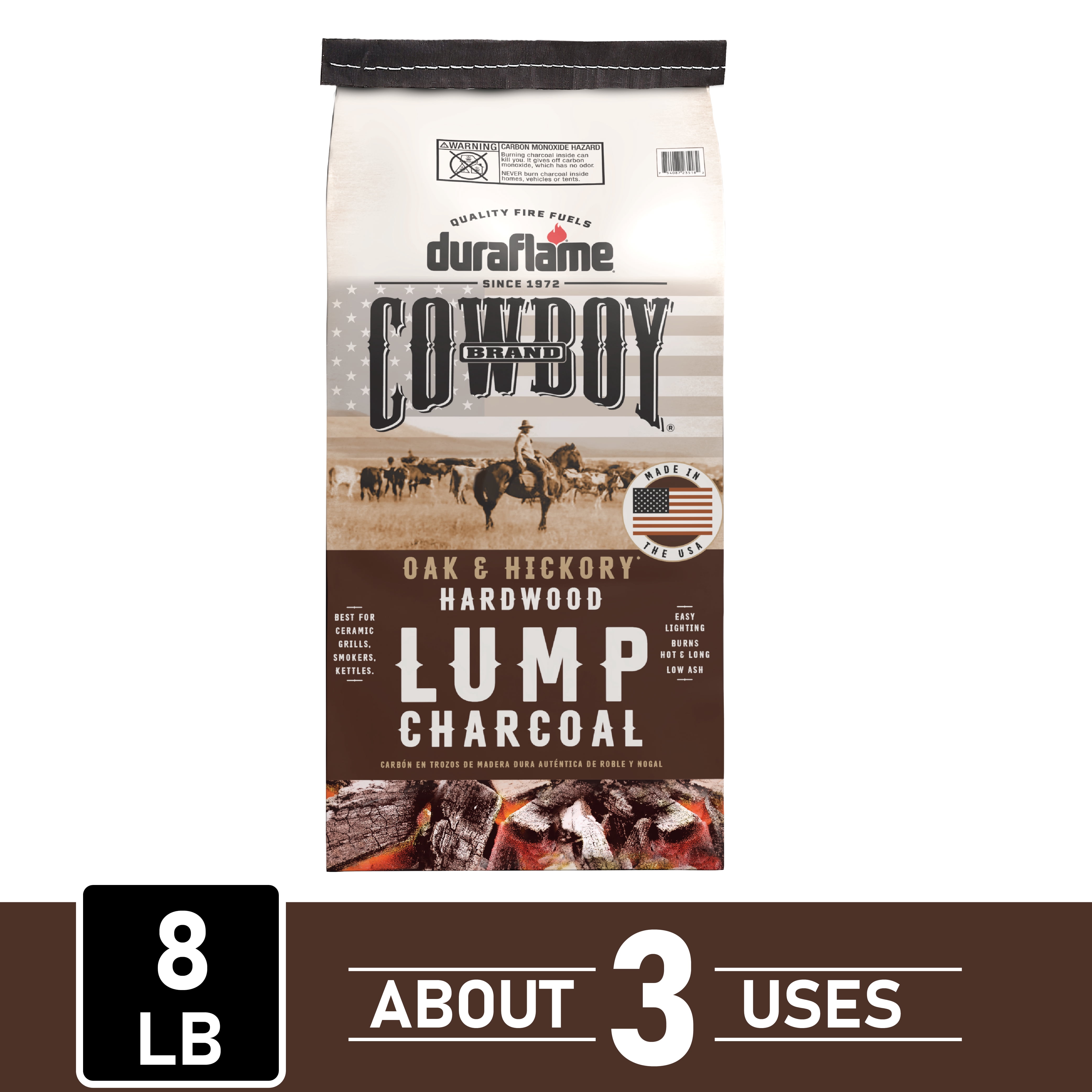 YF 1304622 10 lbs Humphrey Hardwood Charcoal Briquets - Walmart.com