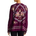 thumbnail image 2 of Johnny Was Women's Carmen Button Up Blouse Purple L B4HP $375, 2 of 2
