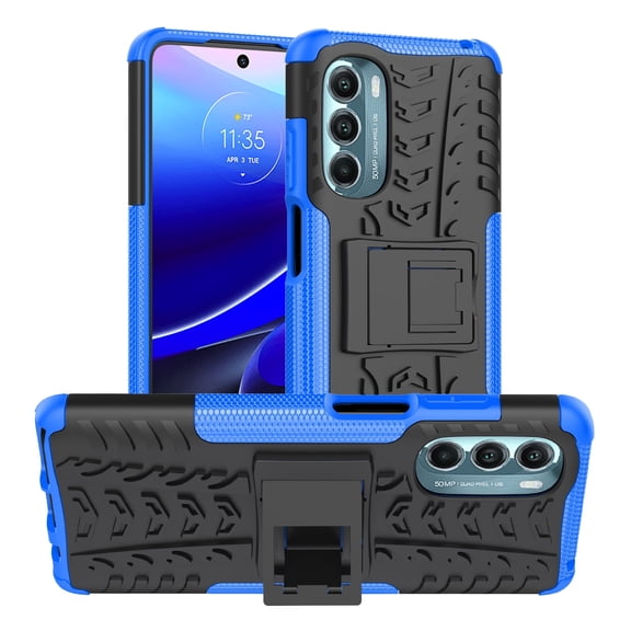 For Motorola Moto G Stylus 4G 2022 Case, Shockproof Rugged Protection Kickstand Cover Drop Proof TPU Military Grade Protective Phone Case for Motorola Moto G Stylus 4G 2022 6.8 inch, Blue