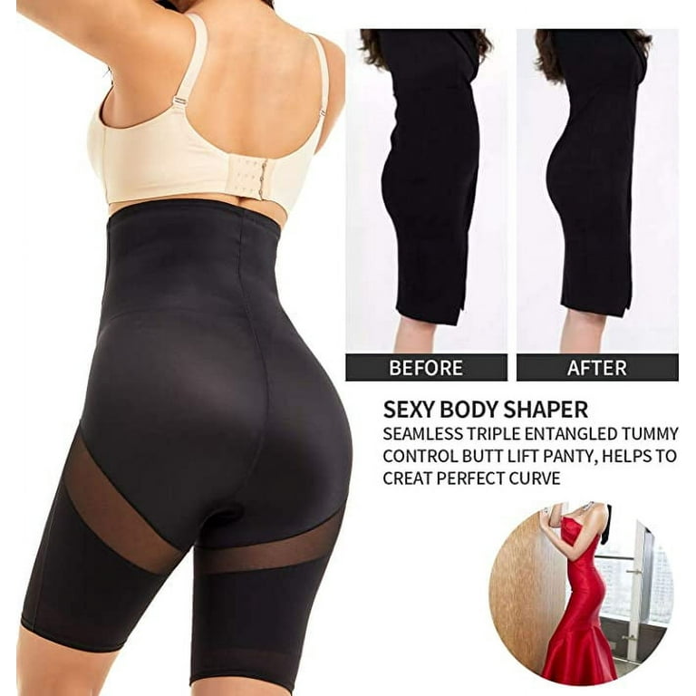 KLVEE Shapewear for Women Tummy Control, High Waisted Body Shaper Shorts  Butt Li