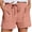Pink, variant on TIHLMK Womens Pants Short Women Summer Drawstring Elastic Waist Casual Solid Shorts Short Pants Gift for Women