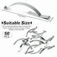 thumbnail image 4 of 50 Pcs Window Screen Tension Spring, Corner Mount Flat Window Spring Stainless Steel Window Screen Clip 2-3/4inch, 4 of 6