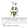 thumbnail image 3 of Bikini de dos piezas para mujer, traje de baño cruzado con cuello Halter y espalda descubierta, transpirable, de corte alto, hoja de color S, 3 of 4