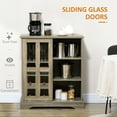 thumbnail image 4 of HOMCOM Buffet Vaisselier Armoire de Rangement avec Porte Coulissante en Verre, 4 of 10
