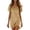 Khaki, variant on Plus Size Elegant Women'S Holiday Dress Solid Color V Neck Tiered Hem Loose Fit Linen Maxi Dress For Casual Outings