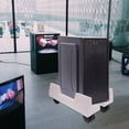 thumbnail image 1 of HEANUJJ CPU Stand with Casters Computer Tower Holder Carts Plastic White Simple and Practical Design 1Set Back to School, 1 of 7